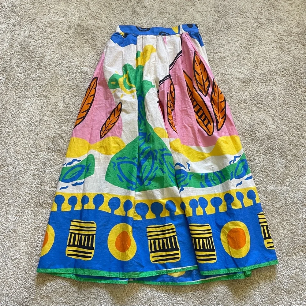 ZARA Ballon Printed Maxi Skirt - Picture 2 of 7